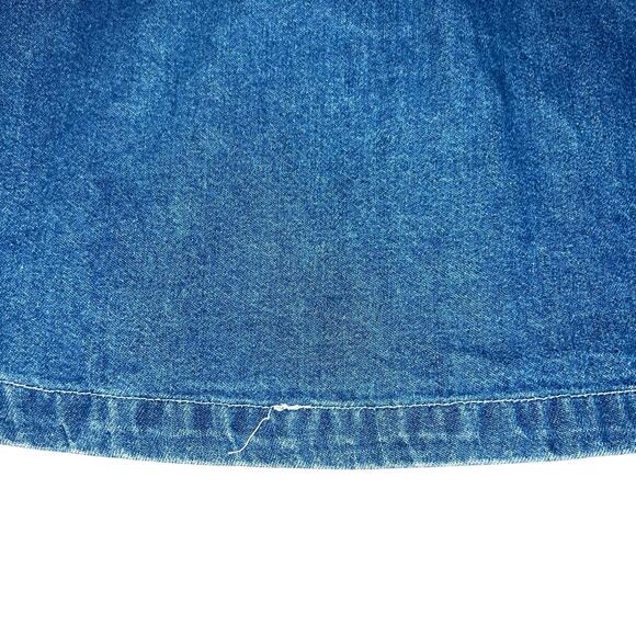 Vintage Cleveland Indians MLB denim embroidered button down dress size 5 - Picture 4 of 6